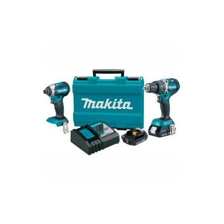 Makita Makita XT269R, 18V Compact Lithium-Ion Brushless Cordless Combo Kit, 2 Pc. XT269R
